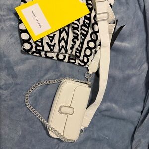 Marc Jacobs White Crossbody Bag with Chain Strap